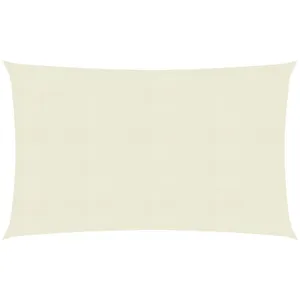 vidaXL Voile d'ombrage 160 g/m² Crème 2,5x5 m PEHD pas cher