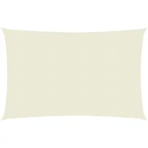 vidaXL Voile d'ombrage 160 g/m² Crème 3x6 m PEHD pas cher