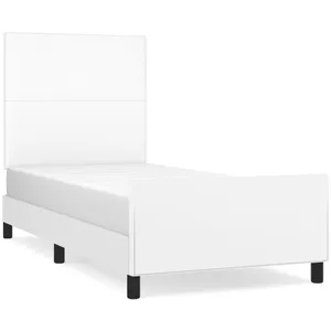 vidaXL Cadre de lit avec tête de lit Blanc 80x200 cm Similicuir pas cher