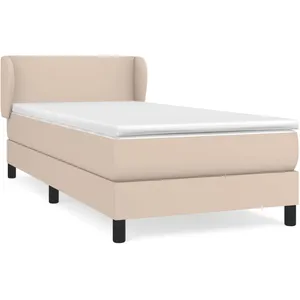 Non communiqué vidaXL Sommier à lattes de lit avec matelas Cappuccino 90x200 cm pas cher