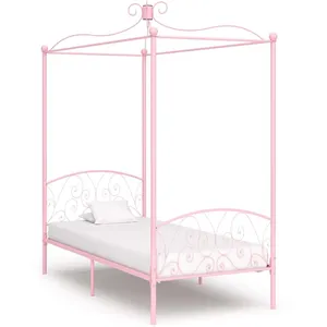 vidaXL Sommier à lattes de lit et matelas Bleu foncé 80x200 cm Velours pas cher