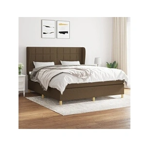 vidaXL Sommier à lattes de lit avec matelas Marron foncé 180x200 cm