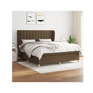 vidaXL Sommier à lattes de lit avec matelas Marron foncé 160x200 cm