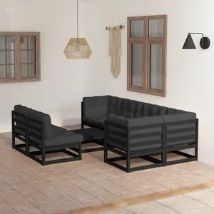 vidaXL Sommier à lattes de lit avec matelas Noir 100x200 cm Tissu pas cher