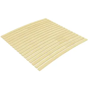 vidaXL Sommier à lattes de lit avec matelas Bleu 140x190 cm Tissu pas cher