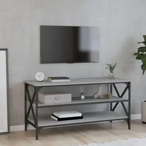 vidaXL Tête de lit à LED Gris foncé 183x16x118/128 cm Tissu