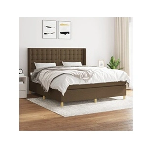 vidaXL Sommier à lattes de lit avec matelas Marron foncé 160x200 cm