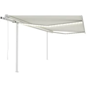 vidaXL Sommier à lattes de lit et matelas et LED Marron foncé 80x200cm pas cher