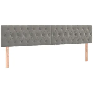 vidaXL Sommier à lattes de lit avec matelas LED Gris clair 180x200 cm pas cher