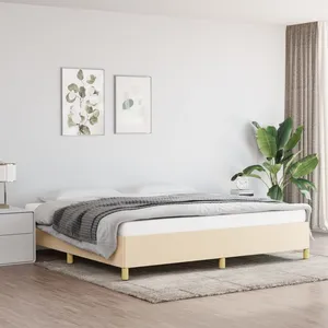 vidaXL Sommier à lattes de lit et matelas et LED Bleu 100x200 cm Tissu pas cher