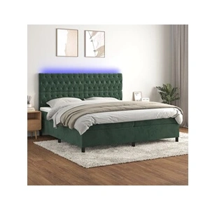 Comparateur de prix : vidaXL Sommier à lattes de lit matelas et LED Vert foncé 200x200 cm