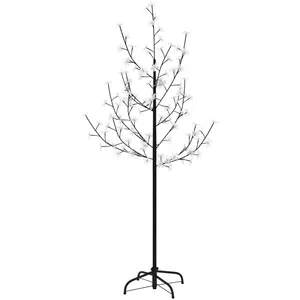 vidaXL Arbre à LED fleur de cerisier 84 LED Blanc chaud 120 cm pas cher