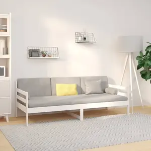 VIDAXL Lit de jour Blanc 80x200 cm Bois de pin massif pas cher