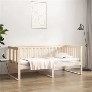 vidaXL Lit de jour 90x190 cm Bois de pin massif pas cher
