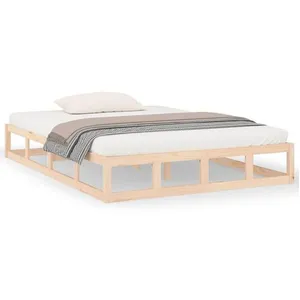vidaXL Cadre de lit 200x200 cm Bois massif pas cher