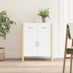 vidaXL Buffet Blanc 62x38x75 cm Bois d'ingénierie pas cher