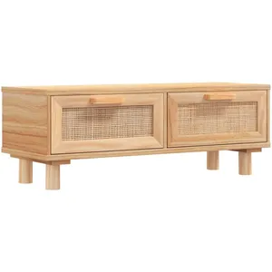 vidaXL Table basse Marron 80x40x30 cm Bois d'ingénierie et pin massif pas cher