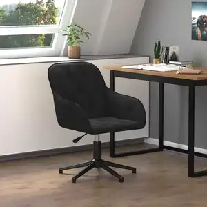 Comparateur de prix : vidaXL Chaise pivotante de bureau Noir Velours