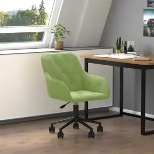 Comparateur de prix : vidaXL Chaise pivotante de bureau Vert clair Velours