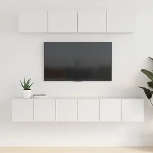 Comparateur de prix : vidaXL Ensemble de meubles TV 5 pcs Blanc Bois d'ingénierie