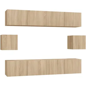 vidaXL Ensemble de meubles TV 6 pcs Chêne sonoma Bois d'ingénierie pas cher