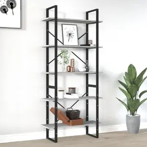 Comparateur de prix : vidaXL Bibliothèque 5 niveaux Sonoma gris 80x30x175 cm