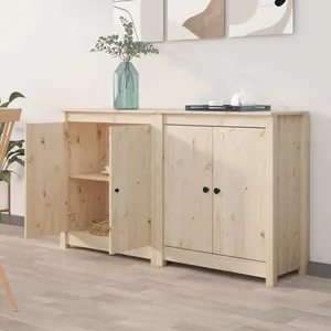 vidaXL Buffets 2 pcs 70x35x80 cm Bois massif de pin pas cher