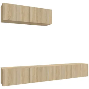 vidaXL Ensemble de meubles TV 3 pcs Chêne sonoma Bois d'ingénierie pas cher