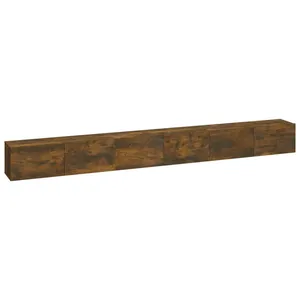 vidaXL Ensemble de meubles TV 3 pcs Chêne fumé Bois d'ingénierie pas cher
