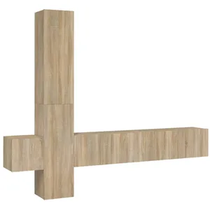 vidaXL Ensemble de meubles TV 5 pcs Chêne sonoma Bois d'ingénierie pas cher