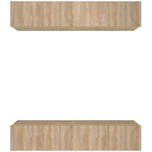 vidaXL Meubles TV 4 pcs Chêne Sonoma 80x30x30 cm Bois d'ingénierie