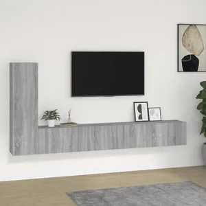 Comparateur de prix : vidaXL Ensemble de meubles TV 3 pcs Sonoma gris Bois d'ingénierie