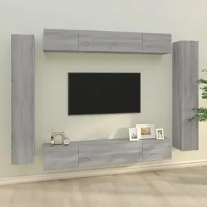 Comparateur de prix : Vidaxl ensemble de meubles tv 8 pcs sonoma gris bois d'ingénierie