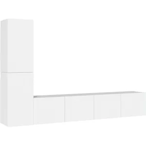 Comparateur de prix : vidaXL Ensemble de meubles TV 4 pcs Blanc Bois d'ingénierie