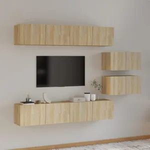 Comparateur de prix : vidaXL Ensemble de meubles TV 6 pcs Chêne sonoma Bois d'ingénierie