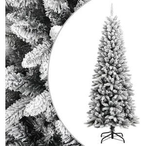 Comparateur de prix : vidaXL Sapin de Noël artificiel avec neige floquée 180 cm PVC et PE