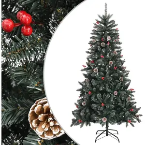 Comparateur de prix : vidaXL Sapin de Noël artificiel avec support Vert 180 cm PVC