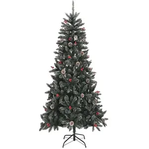 Comparateur de prix : vidaXL Sapin de Noël artificiel avec support Vert 240 cm PVC