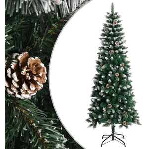 Comparateur de prix : vidaXL Sapin de Noël artificiel avec support Vert 210 cm PVC