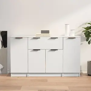 vidaXL Buffets Blanc Bois d’Ingénierie pas cher
