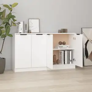 Comparateur de prix : vidaXL Buffets 2 pcs Blanc 60x30x70 cm Bois d'ingénierie