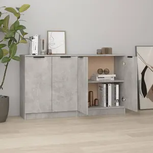 Comparateur de prix : vidaXL Buffets 2 pcs Gris béton 60x30x70 cm Bois d'ingénierie