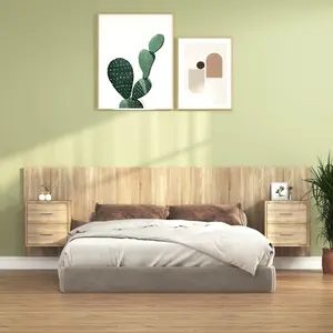 vidaXL Tête de lit avec armoires Chêne sonoma Bois d'ingénierie pas cher
