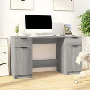 Comparateur de prix : vidaXL Bureau avec armoire latérale Sonoma gris Bois d'ingénierie