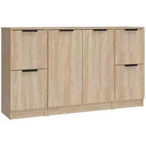 vidaXL Buffets 3 pcs Chêne sonoma Bois d'ingénierie pas cher