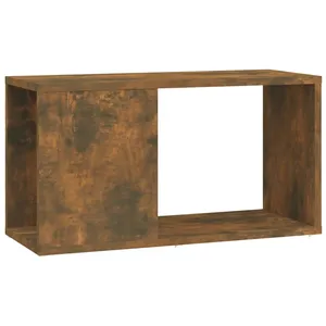 Comparateur de prix : vidaXL Meuble TV Chêne fumé 60x24x32 cm Bois d'ingénierie