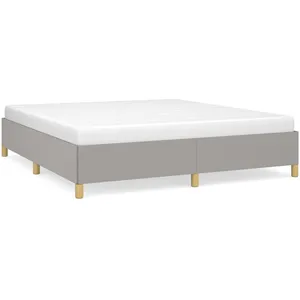 vidaXL Cadre de lit Gris clair 160x200 cm Tissu pas cher