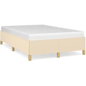 Comparateur de prix : vidaXL Cadre de lit Crème 120 x 200 cm Tissu
