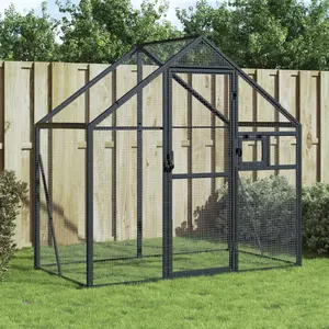 Comparateur de prix : vidaXL Volière anthracite 179x100x185 cm aluminium