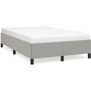vidaXL Cadre de lit Gris clair 120x200 cm Tissu pas cher